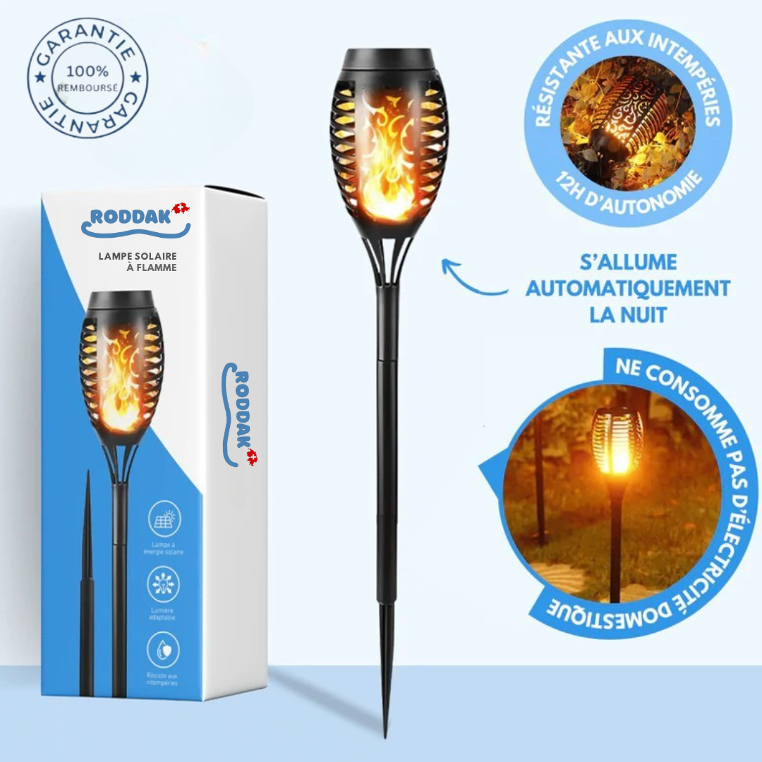 Lampada a fiamma solare